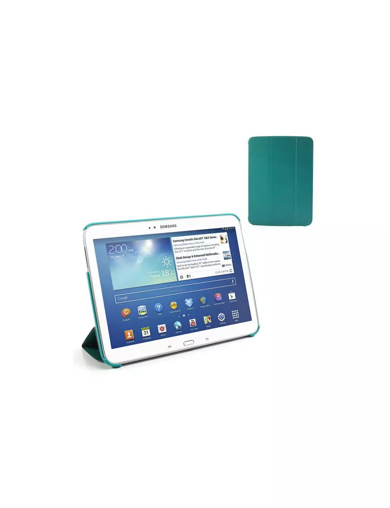 Custodia Pieghevole in Ecopelle per Samsung Galaxy Tab 3 101 Verde Custodia Pieghevole in Ecopelle per Samsung Galaxy Tab 3 101 Verde