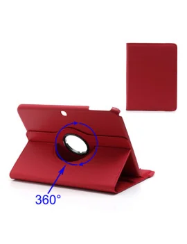 Custodia Pieghevole 360 in Ecopelle per Samsung Galaxy Tab 3 101 Rosso 5712579064240