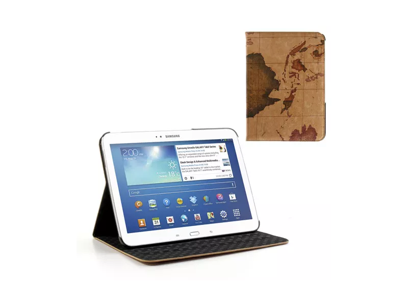 Custodia Pieghevole in Ecopelle Stampa Mondo per Samsung Galaxy Tab 3 101 5712579078032 Custodia Pieghevole in Ecopelle Stampa Mondo per Samsung Galaxy Tab 3 101 5712579078032