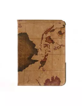 Custodia Pieghevole in Ecopelle Stampa Mondo per Samsung Galaxy Tab 3 101 5712579078032