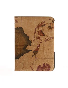 Custodia Pieghevole in Ecopelle Stampa Mondo per Samsung Galaxy Tab 3 101 5712579078032