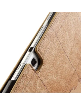 Custodia Pieghevole in Ecopelle Stampa Mondo per Samsung Galaxy Tab 3 101 5712579078032