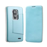 Cover Flip a Portafoglio Luxury in TPU per LG G Flex D950 D955 D958 D959 (Azzurro)