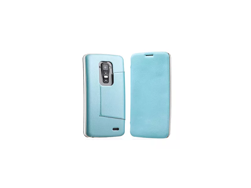 Cover Flip a Portafoglio Luxury in TPU per LG G Flex D950 D955 D958 D959 (Azzurro)