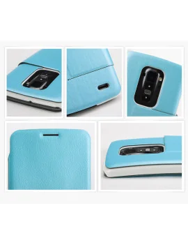 Cover Flip a Portafoglio Luxury in TPU per LG G Flex D950 D955 D958 D959 (Azzurro)