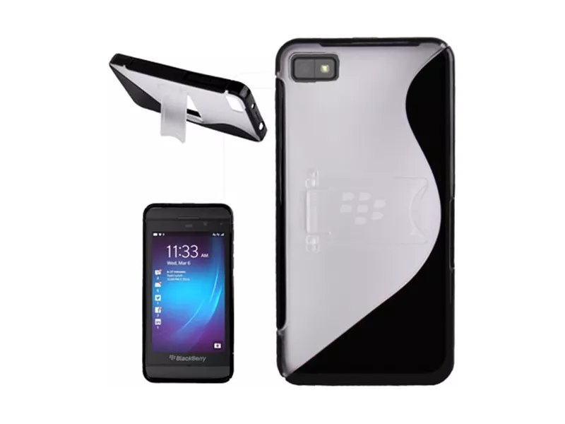 Cover in TPU Rigido per BlackBerry Z10 Nero/Bianco 3663824012146