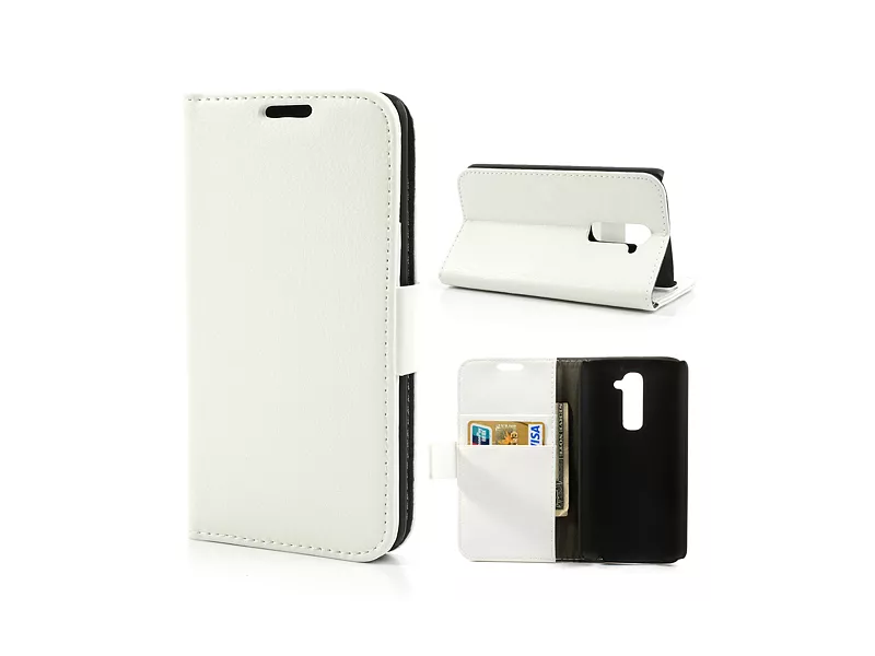 Cover Flip a Portafoglio per LG Optimus G2 D801 (Bianco)
