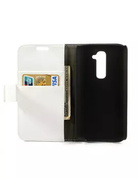 Cover Flip a Portafoglio per LG Optimus G2 D801 (Bianco)