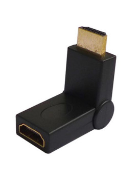 Adattatore HDMI 180° Maschio/Femmina 19 Pin (Placcato Oro)