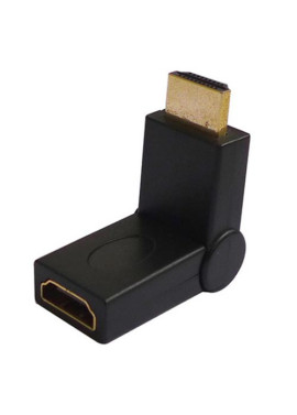 Adattatore HDMI 180° Maschio/Femmina 19 Pin (Placcato Oro)