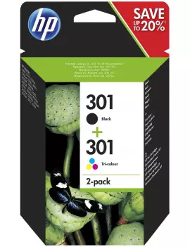 Multipack Cartucce Originali HP N9J72AE 301 (Nero e Colori Conf. 2)