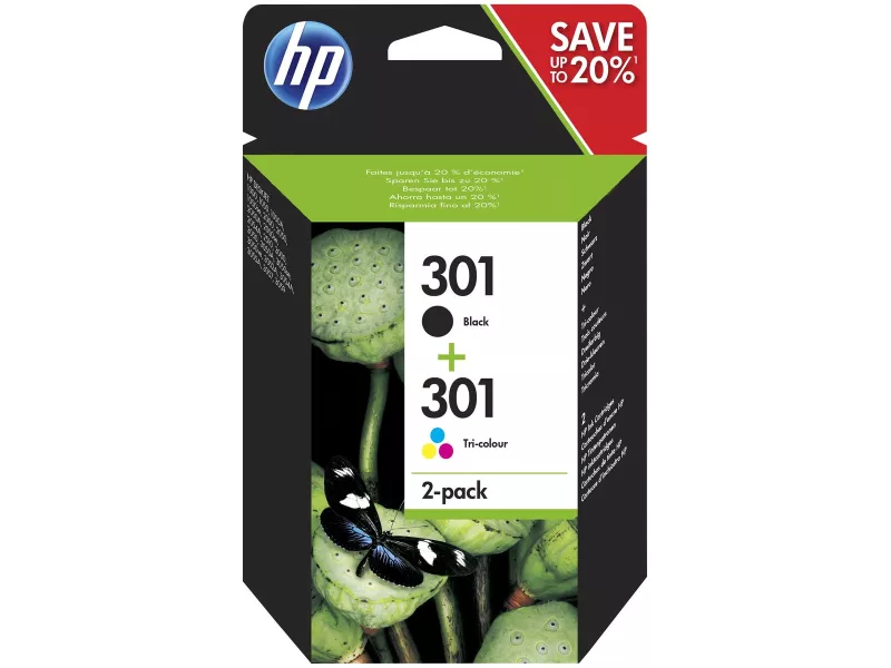 Multipack Cartucce Originali HP N9J72AE 301 (Nero e Colori Conf. 2)