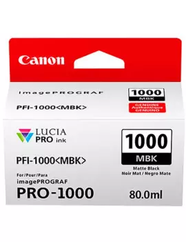 Cartuccia Originale Canon PFI-1000mbk 0545C001 (Nero Opaco 80 ml)