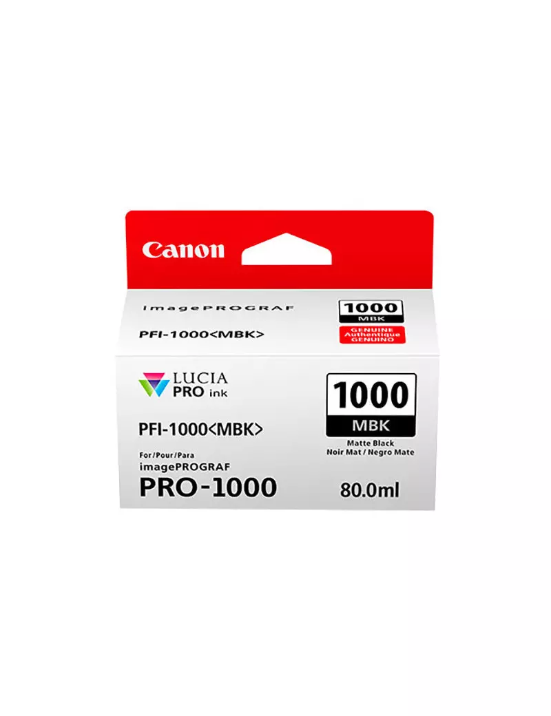 Cartuccia Originale Canon PFI-1000mbk 0545C001 (Nero Opaco 80 ml)