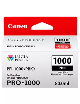 Cartuccia Originale Canon PFI-1000pbk 0546C001 (Nero Foto 80 ml)