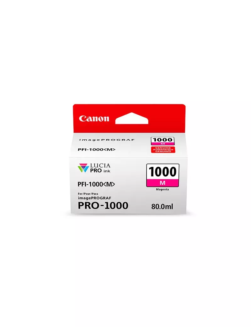Cartuccia Originale Canon PFI-1000m 0548C001 (Magenta 80 ml) Cartuccia Originale Canon PFI-1000m 0548C001 (Magenta 80 ml)
