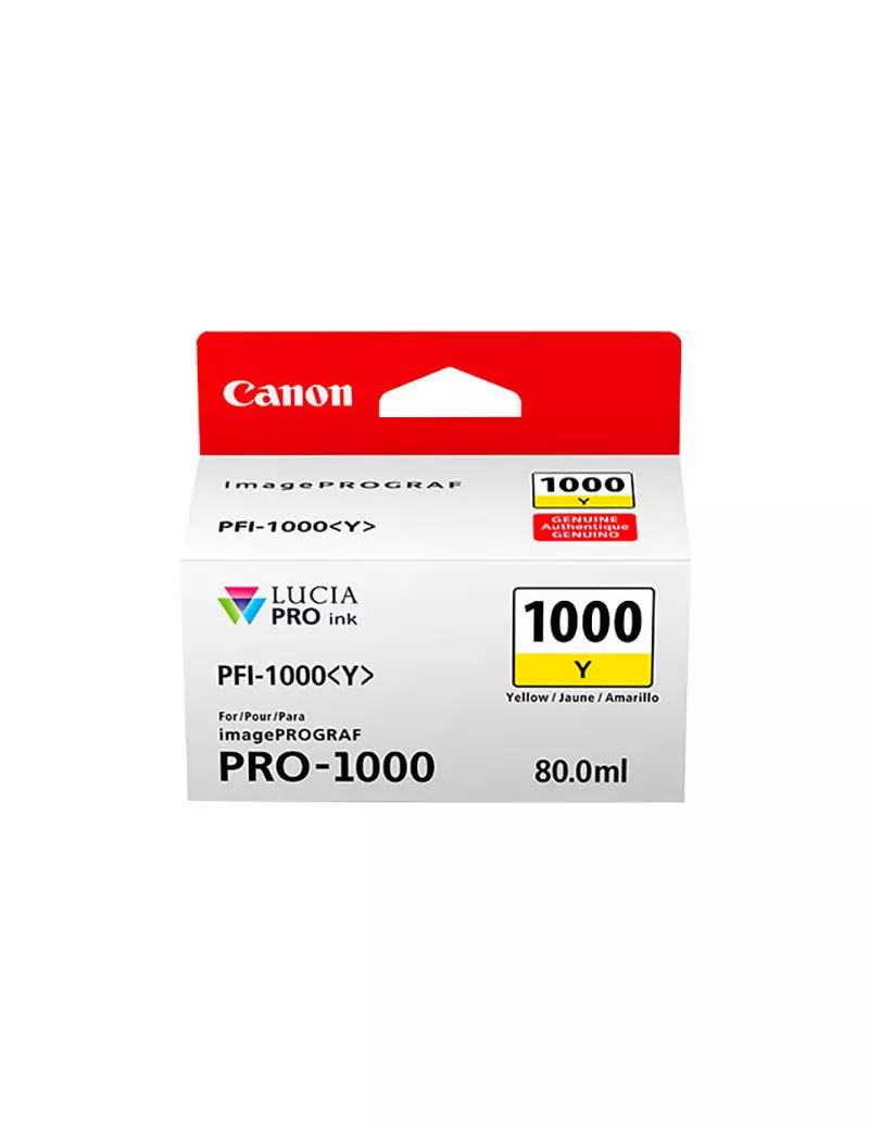 Cartuccia Originale Canon PFI-1000y 0549C001 (Giallo 80 ml) Cartuccia Originale Canon PFI-1000y 0549C001 (Giallo 80 ml)