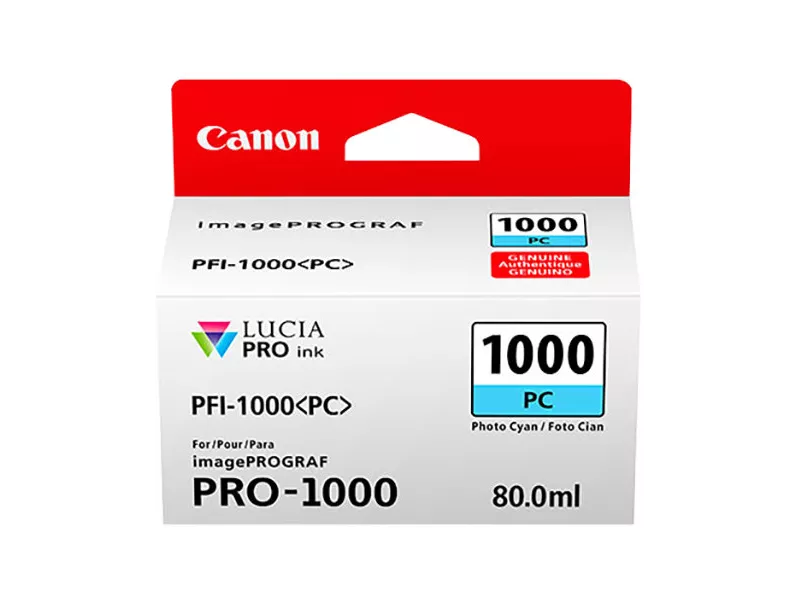 Cartuccia Originale Canon PFI-1000pc 0550C001 (Ciano Foto 80 ml)