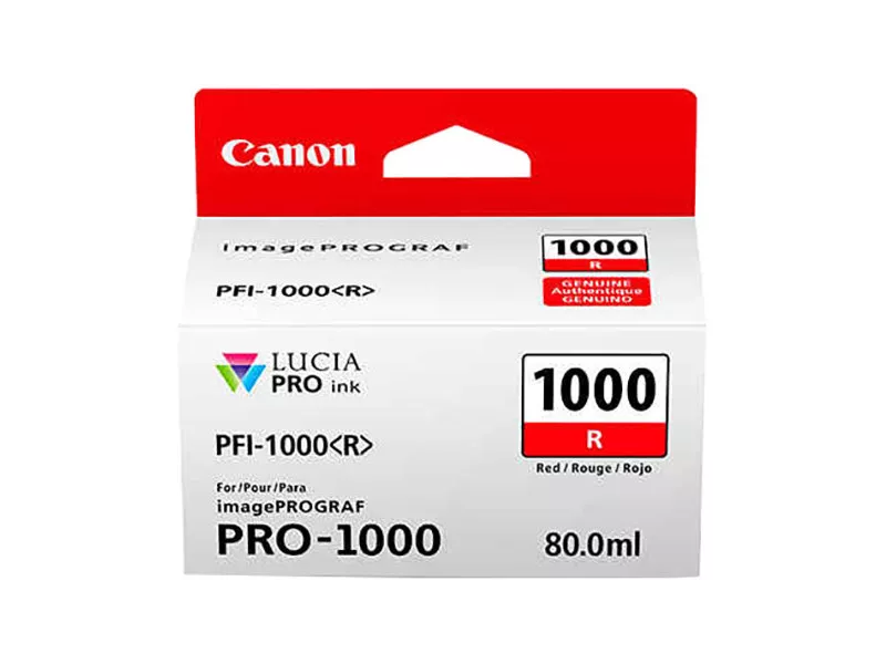 Cartuccia Originale Canon PFI-1000r 0554C001 (Rosso 80 ml)
