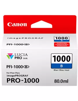 Cartuccia Originale Canon PFI-1000b 0555C001 (Blu 80 ml)