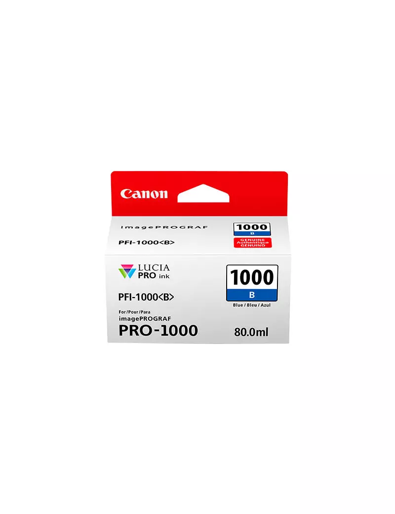 Cartuccia Originale Canon PFI-1000b 0555C001 (Blu 80 ml) Cartuccia Originale Canon PFI-1000b 0555C001 (Blu 80 ml)