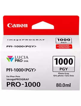 Cartuccia Originale Canon PFI-1000pgy 0553C001 (Grigio Foto 80 ml)