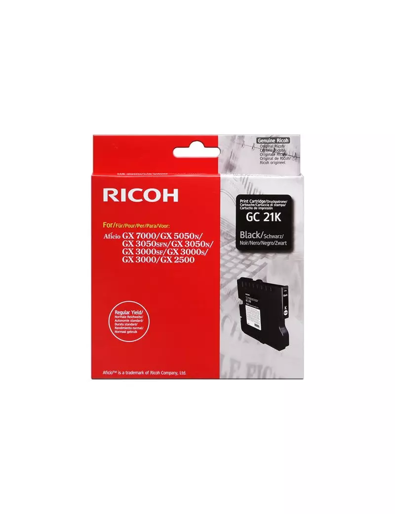 Toner Originale Ricoh 405532 GC 21K (Nero 1500 pagine) Toner Originale Ricoh 405532 GC 21K (Nero 1500 pagine)