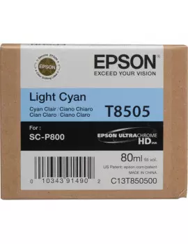 Cartuccia Originale Epson T850500 (Ciano Chiaro 80 ml)