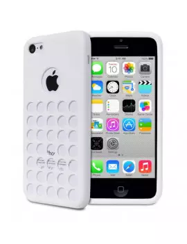 Cover in Silicone Trasforato Soft iPhone 5C Bianco 706238305763