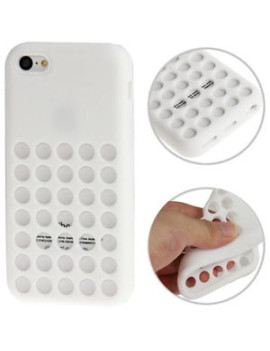 Cover in Silicone Trasforato Soft iPhone 5C Bianco 706238305763