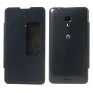 Cover a Portafoglio Slim S-View per Huawei Ascend Mate2 4G (Blu)