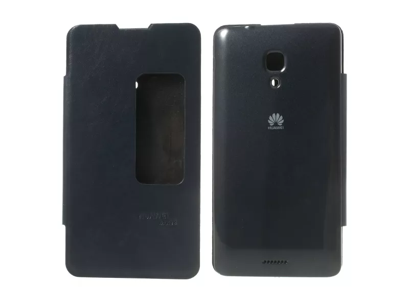 Cover a Portafoglio Slim S-View per Huawei Ascend Mate2 4G (Blu)