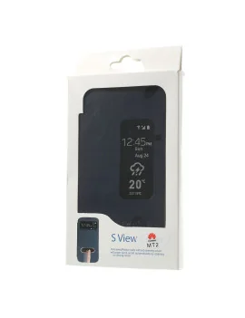 Cover a Portafoglio Slim S-View per Huawei Ascend Mate2 4G (Blu)