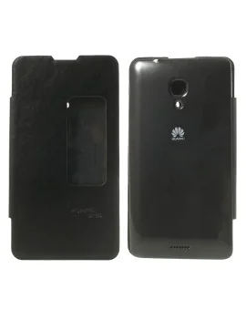 Cover a Portafoglio Slim S-View per Huawei Ascend Mate2 4G (Nero)
