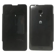 Cover a Portafoglio Slim S-View per Huawei Ascend Mate2 4G (Nero)