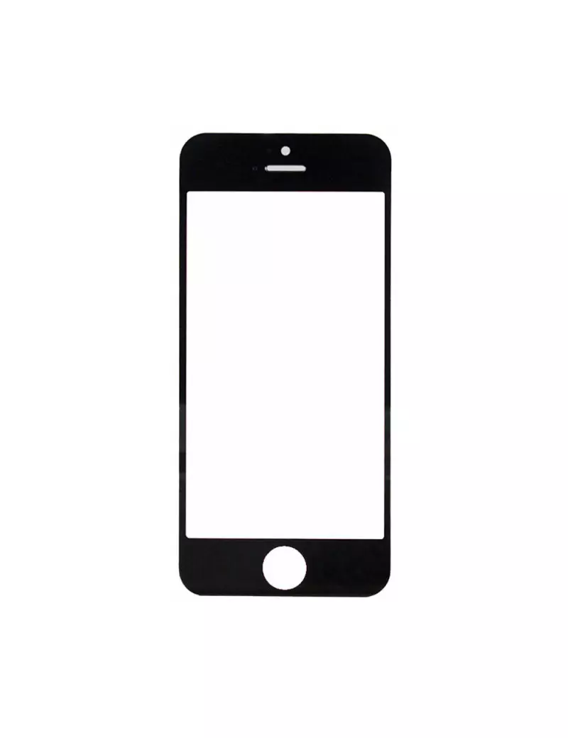 Vetro di Ricambio con Telaio per iPhone 5 5S (Nero)