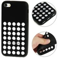 Cover in Silicone Traforato Soft per Apple iPhone 5C (Nero)