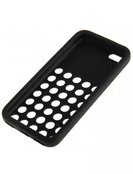 Cover in Silicone Trasforato Soft iPhone 5C Nero 4898993503761