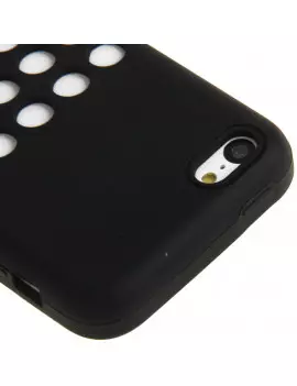 Cover in Silicone Trasforato Soft iPhone 5C Nero 4898993503761