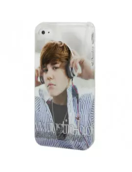 Cover Rigida per iPhone 4 4S (Justin Bieber Cuffie)