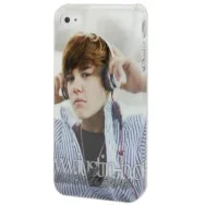 Cover Rigida per iPhone 4 4S (Justin Bieber Cuffie)