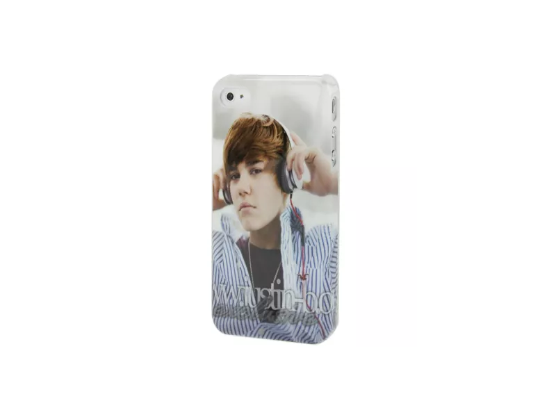 Cover Rigida per iPhone 4 4S (Justin Bieber Cuffie)