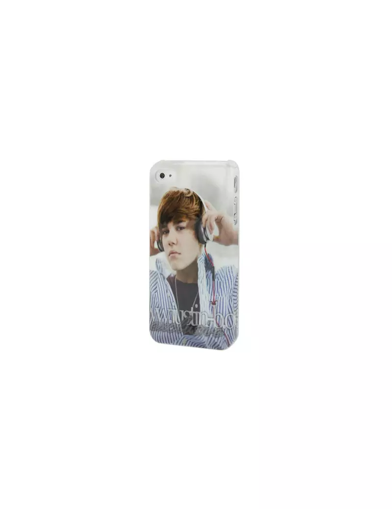 Cover Rigida per iPhone 4 4S (Justin Bieber Cuffie)
