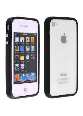 Bumper in Silicone per iPhone 4 4S (Nero)