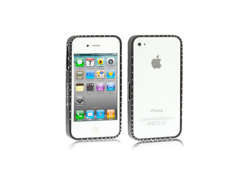 Bumper con Brillanti per iPhone 4 4S (Nero) Bumper con Brillanti per iPhone 4 4S (Nero)