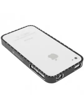 Bumper con Brillanti per iPhone 4 4S (Nero)