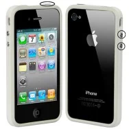 Bumper in Silicone per iPhone 4 4S (Bianco)