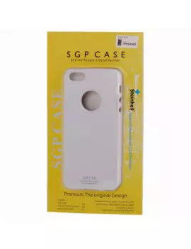 Cover Ultra Slim con Screen Protector per Apple iPhone 5 5S (Bianco)