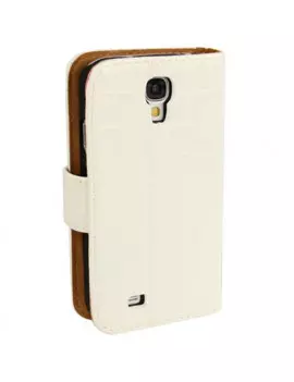 Cover Flip a Portafoglio Effetto Coccodrillo per Samsung Galaxy S4 i9500 (Bianco)