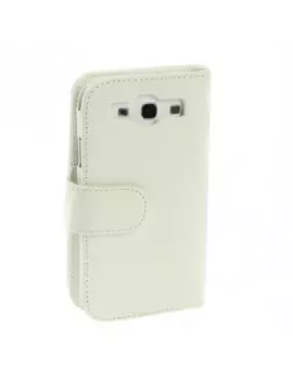 Cover Flip a Portafoglio Orizzontale in Ecopelle per Samsung Galaxy S3 i9300 (Bianco)